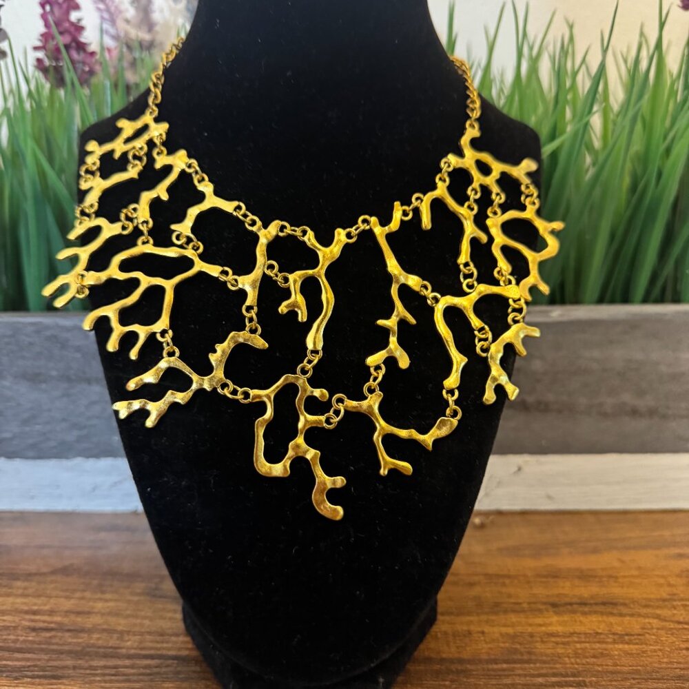 NEW STATEMANT GOLDEN CORAL REEF NECKLACE NY2 - Picture 4 of 6